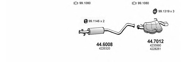 ASSO ART2245 Exhaust System